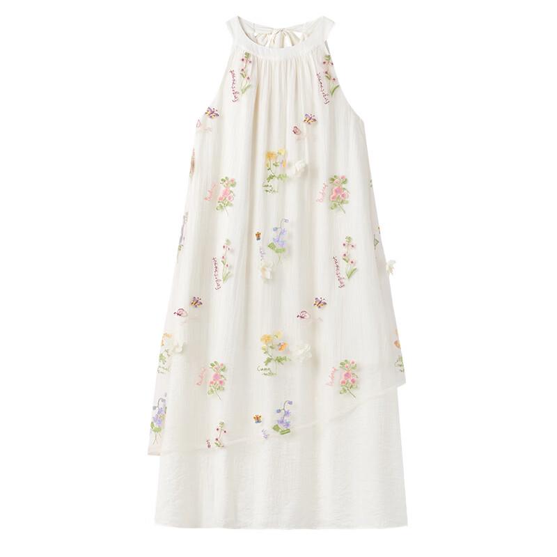 Qiushui Yiren Elegant Floral Sleeveless Dress