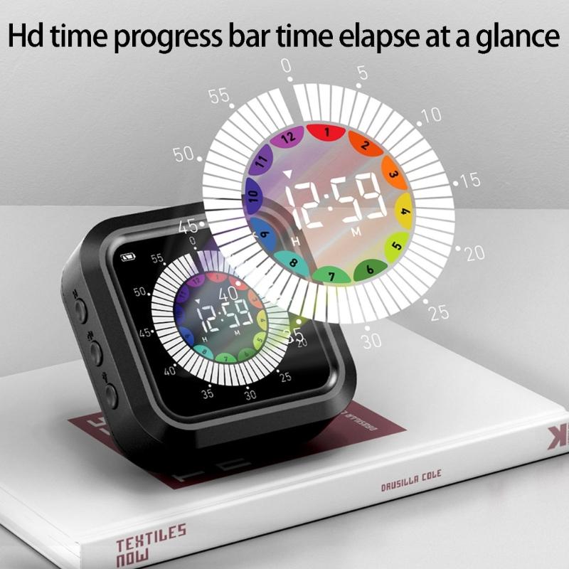Digital LCD Display Visual Timer with Magnetic Backing For Precise Time Management In Homes Office Gym And School