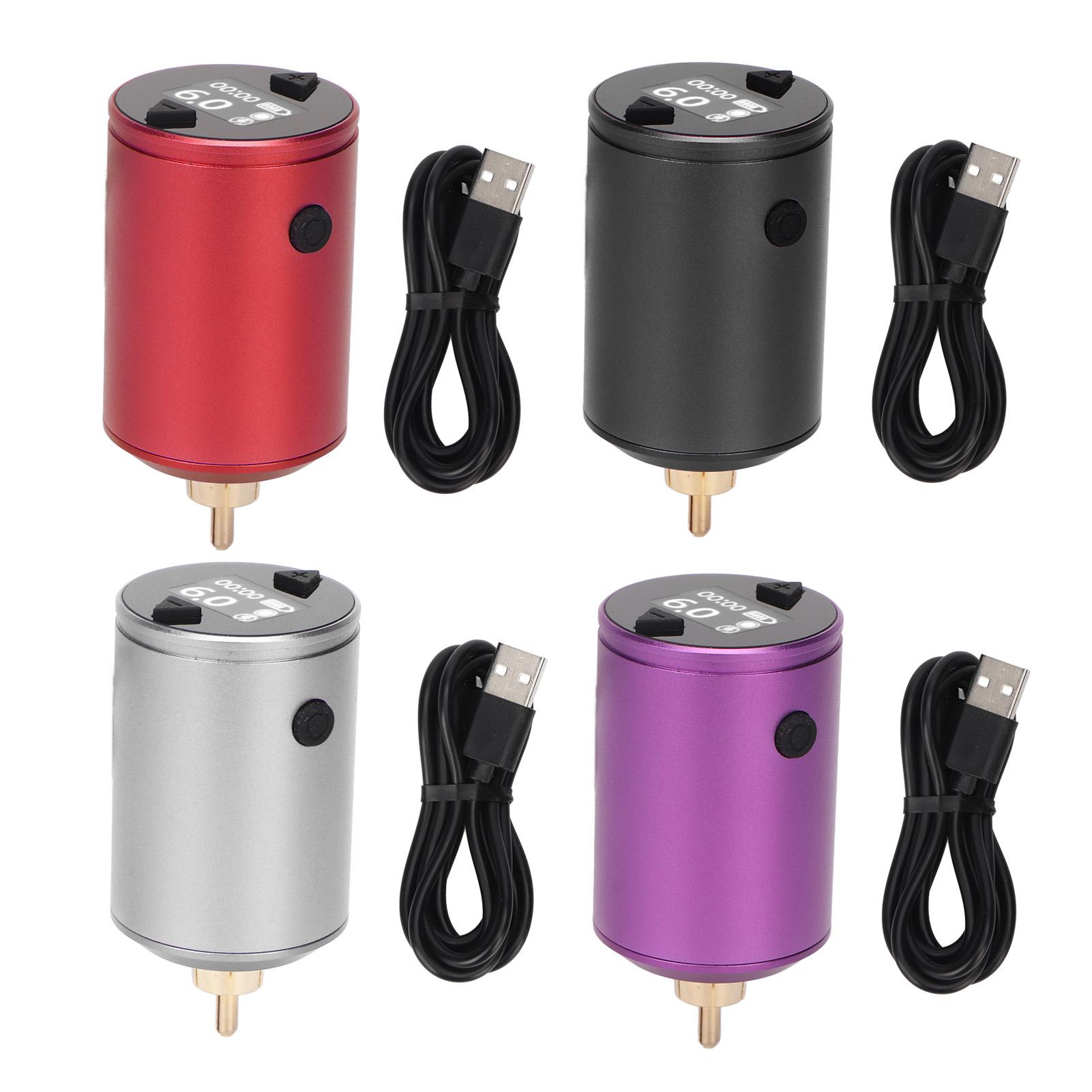 

1500 мАч Блок питания для татуировки Беспроводной интерфейс RCA Перезаряжаемый ЖК-экран 4‑12 В Регулируемый Tattoo P