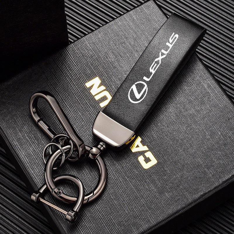 Car Vintage Leather Keychain Ring Zinc Alloy Chain Key For Lexus F SPORT ES RX NX LS UX LM LX GX LC RZ IS CT GS RC HS SC TX LBX