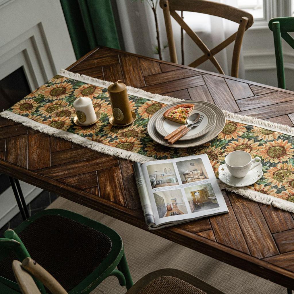 Farmhouse Country Vintage Table Runner Pastoral Table Runner Farmhouse Decor Table Runner