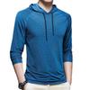 Breathable Men Sweatshirt Elastic T-shirt Quick Dry Jogger Sports Fitness T-Shirts Mens Top Long Sleeve Sports Hooded T-shirt