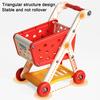 Carrinho de compras infantil de brinquedo com 25 acessórios para frutas, vegetais e alimentos, carrinho de compras de simulação, carrinho de compras de brinquedo