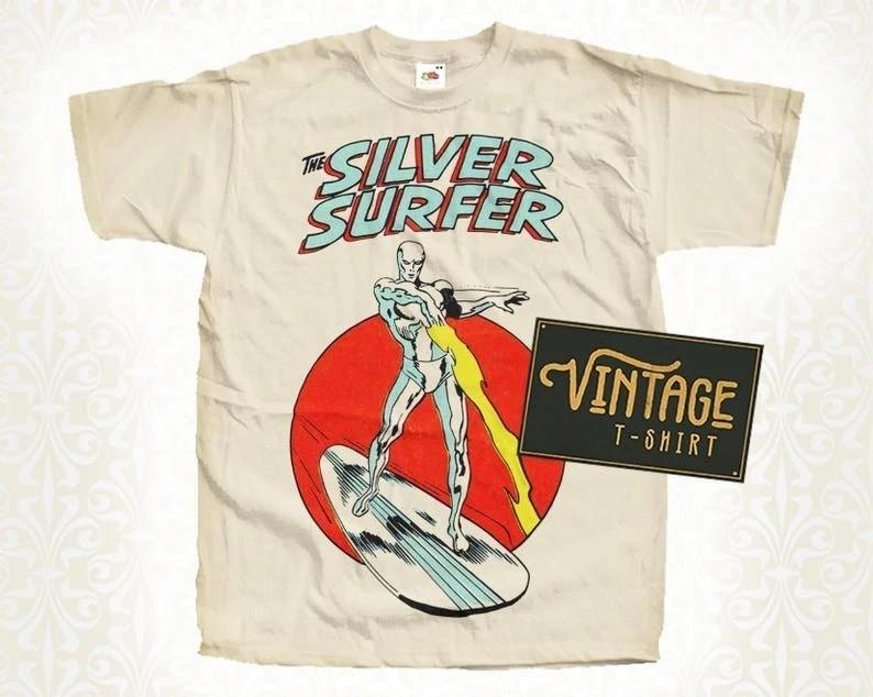 

The Silver Surfer V1 TShirt Vintage Reprint All Size S5XL Unisex T-Shirt XXXXL