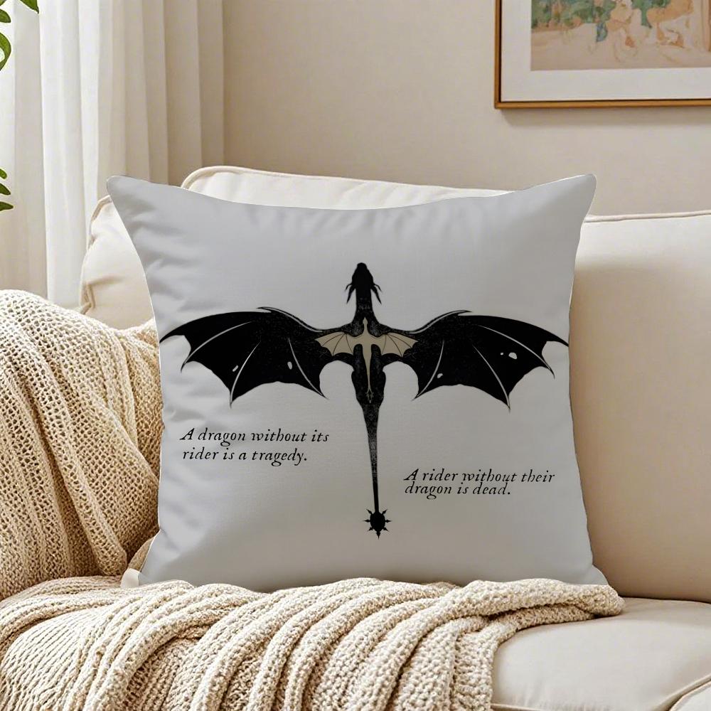 Book Epic FFourth Wing Cushion Cover Pillowcase Antidustmite Living Room Sofa Decor Cushion Room