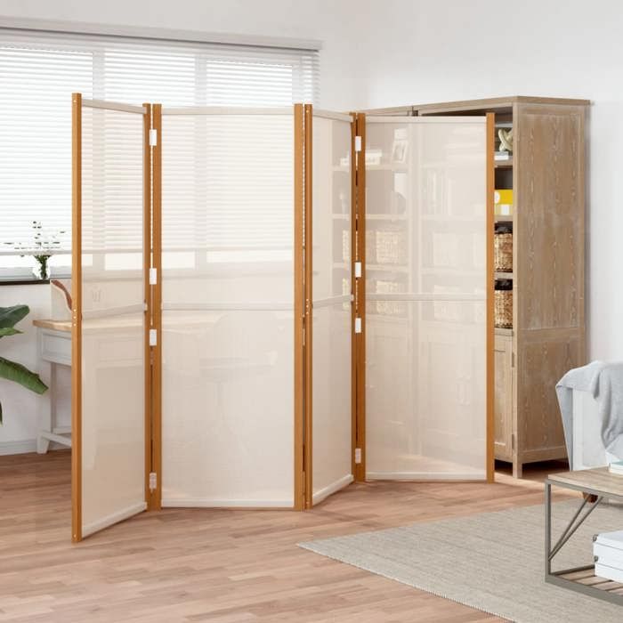 VidaXL Cloison de séparation 4 panneaux Blanc crème 280x180 cm 319184