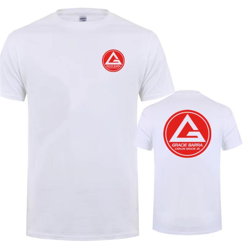Gracie Barra Carlos GR Brazilian Jiu Jitsu T-Shirt Sommer Herren O-Ausschnitt Baumwolle Kurzarm T-Shirts Mode Coole Oberteile T-Shirt
