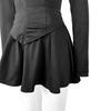 HR24029 Women's Sporty Casual Bodycon Waist-cinching Flared Skirt Set with Safety Shorts