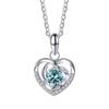 Bague Ringen 1.0ct Heart Moissanite Pendant For Women Sparkly Imitation Diamond Jewelry 925 Sterling Silver Fine Jewelry Gift