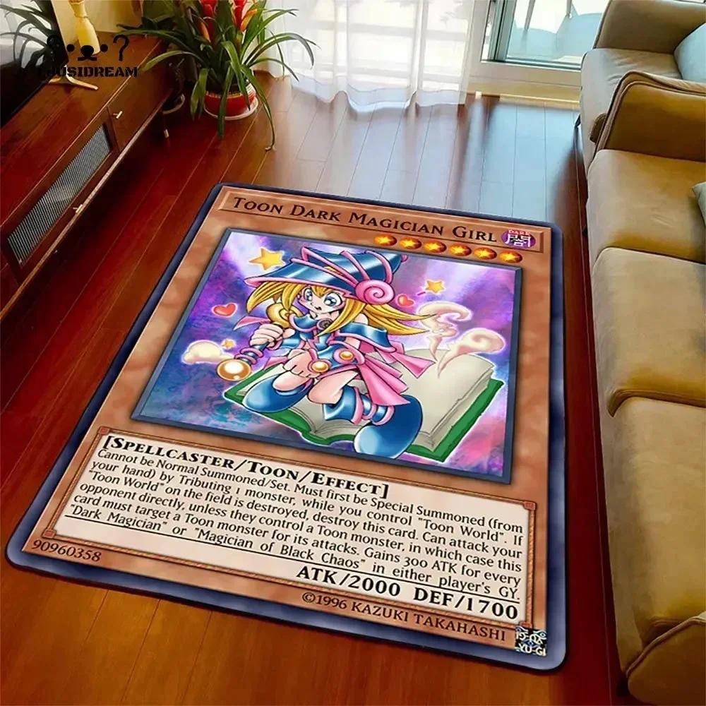 Yu-Gi-Oh Blauer Weißer Drache Anime Rutschfester Teppich Cartoon Bodenmatte für Wohnzimmer Schlafzimmer Dekorativer Bereichsteppich Perfektes Geschenk