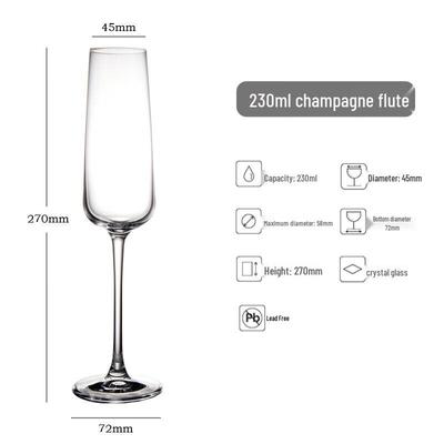 ZISIZ Kristallglas Champagnerflöte