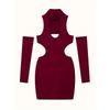 2026 Solid Color Sleeveless High Neck Bodycon Mini Dress With Cutout Detail Streetwear Style