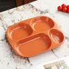 1PC Drop- Divided Plates, Microwave & Dishwasher Safe, Lightweight Plastic Picnic Plates Made of Healthy Materials