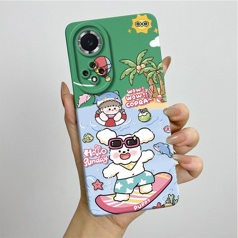 For Huawei Nova 9 / Honor 50 Phone Case NAM-LX9 NTH-NX9 Soft Silicone Sweet Painted Protective Back Cover Cute Printed Casing