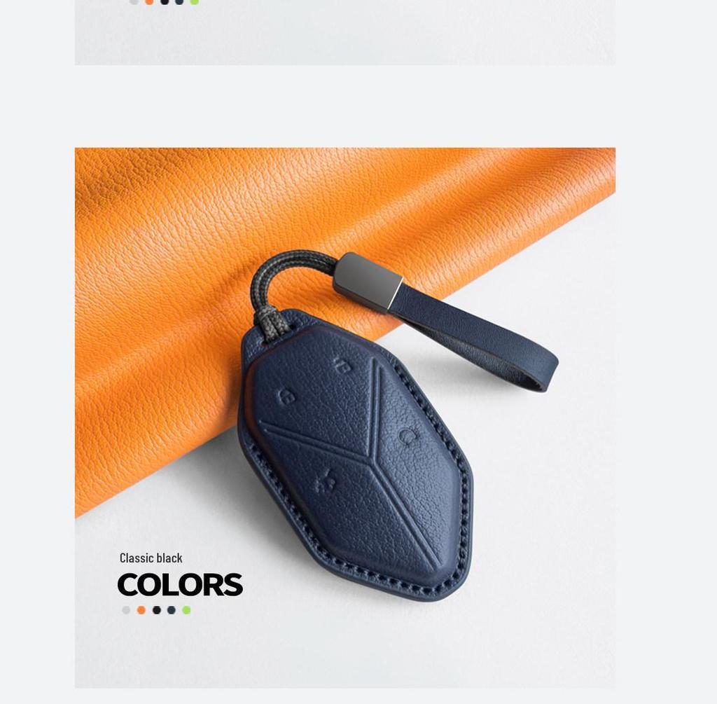 2026 Fangchengbao Tie 7/3 Leather Key Cover for Leopard 8/5 Car Key Modification