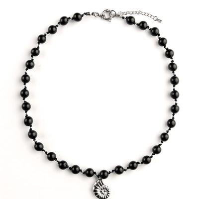Rubati Necklace_Black Onyx Ammonite