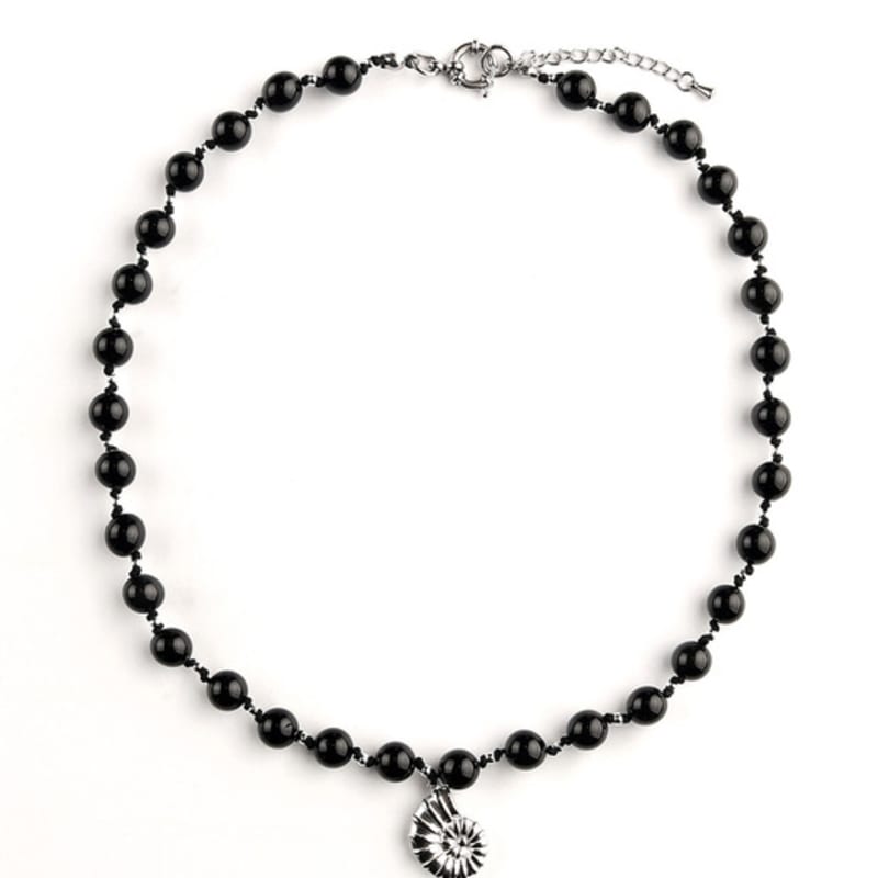 Rubati Necklace_Black Onyx Ammonite