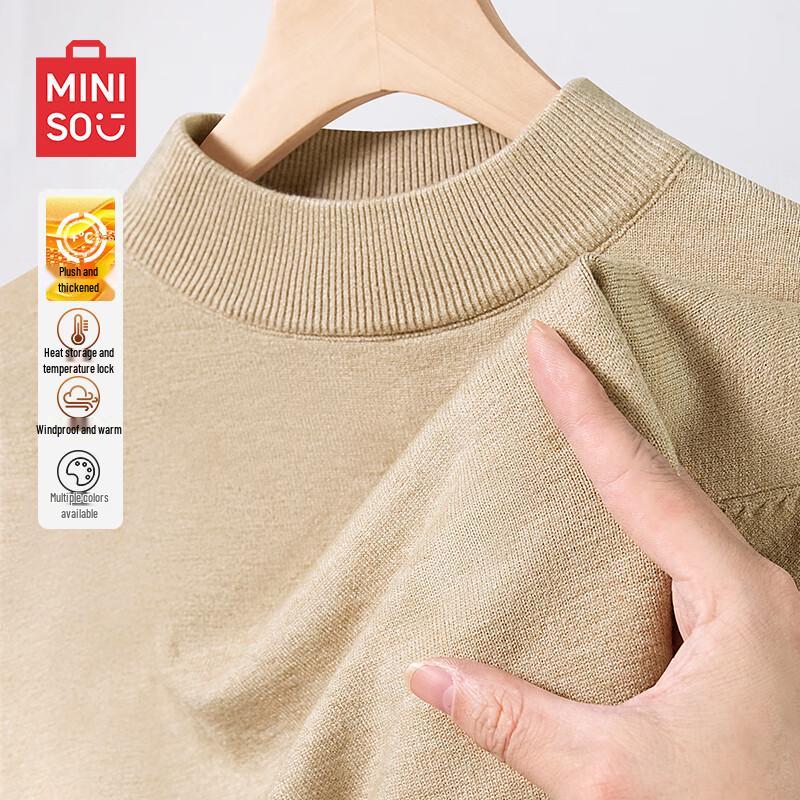 MINISO Men's Half-Turtleneck Thermal Fleece Sweater