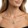 Nidin Geometric Mosaic Round Disk Pendant Necklace For Women Vintage Black Crystal Zircon Choker Trendy Statement Jewelry Gifts
