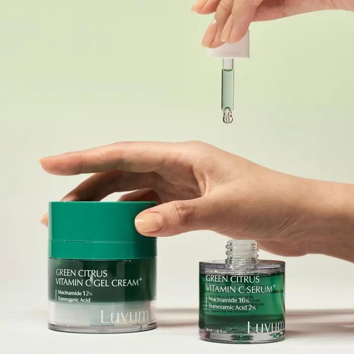 [Toning Boosting Set] Green Citrus Vitamin C Gel Cream Plus 50ml + Serum Plus 30ml
