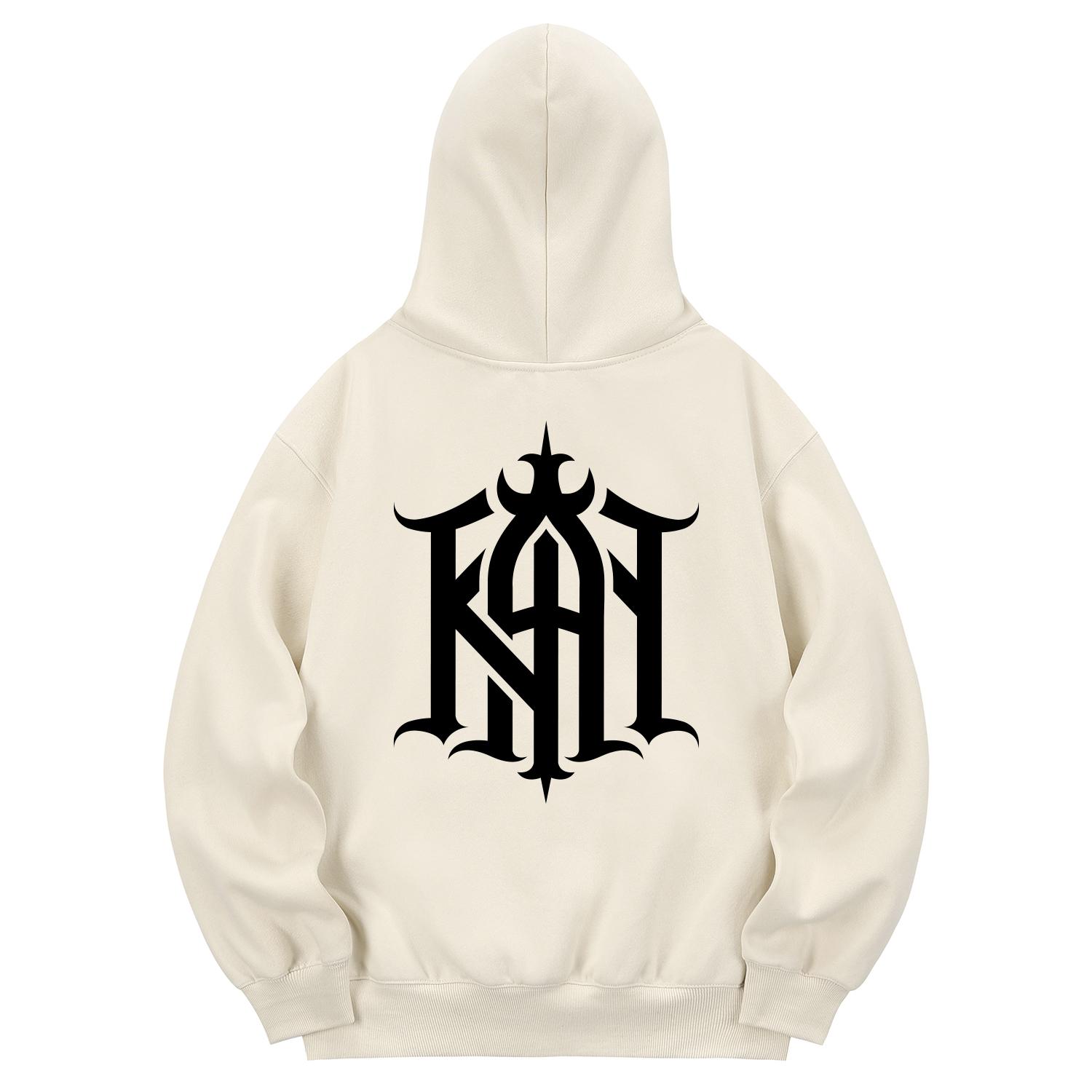 Khan 6312 Khc0003 Khan Symbol Fleece-Lined Hoodie - Cream Xl