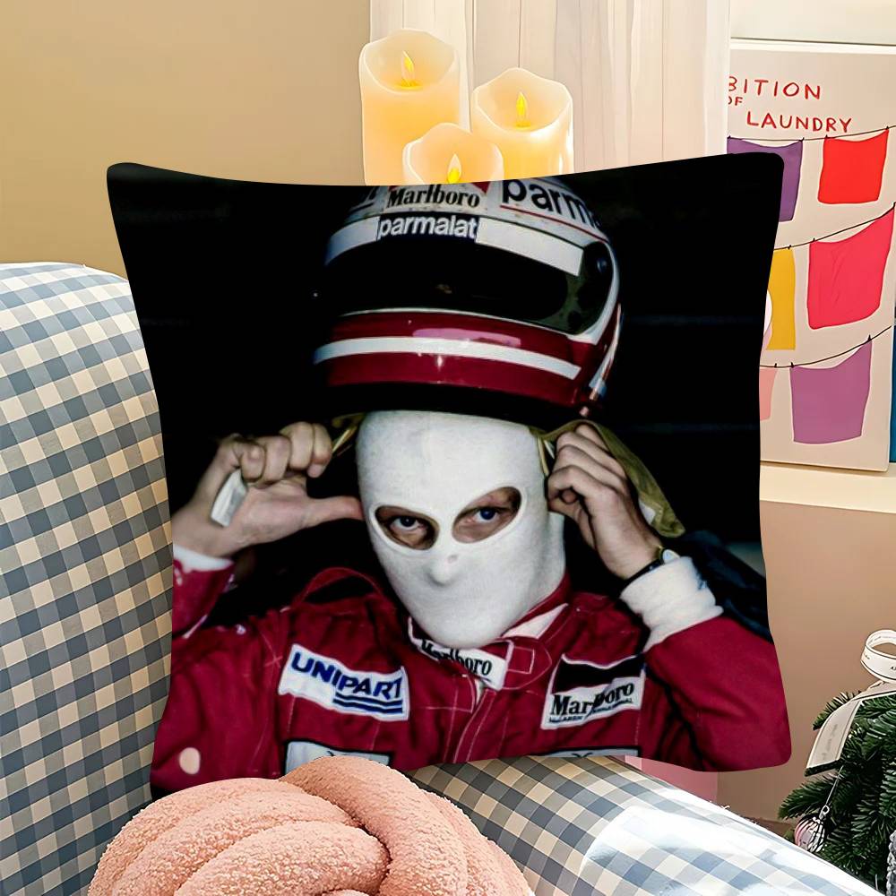 1Pc N-Niki Lo-Lauda Pillow Case Fashion Square Pillowcase Bedroom Sofa Room Ins Decoration Leisure