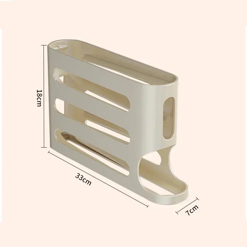 4vrstvá posuvná schránka na vejce ve stylu žebříku úložná schránka na vejce Chladnička s bočními dvířky Velkokapacitní automatický stroj na válcování vajec