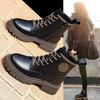 Wear Thin Short Cotton Boots, Autumn and Winter New Martin Boots, Women's Velvet Warm Thickened Locomotive Boots