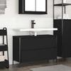 VidaXL Bathroom Cabinet Sink Drawers Black Oak 90x34.5x60 Cm, Vanity Unit, Storage Cabinet of 861877