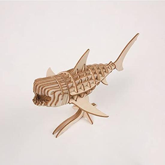 3D Dřevěné Puzzle TG274 Žralok s Japonským Návodem Tsukurundesu®