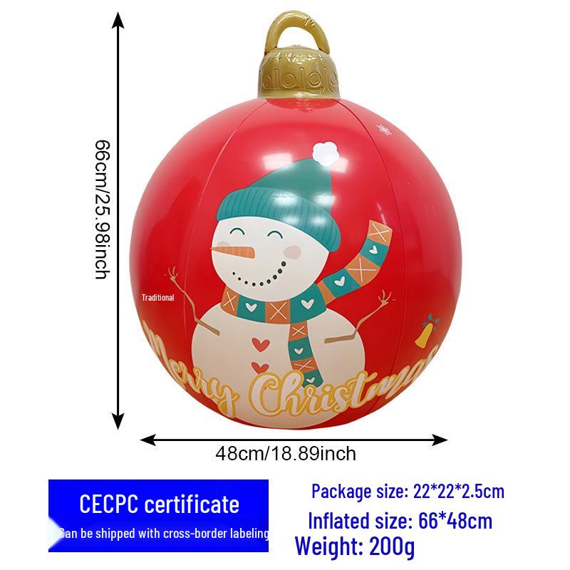 Décoration de boule gonflable de Noël d'extérieur pour les fêtes et les cours