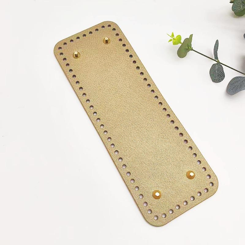 DIY Handcraft Bag PU Leather Bottom Pad 28*10cm Rectangular Handmade Base for Knitted Bag Making Accessories