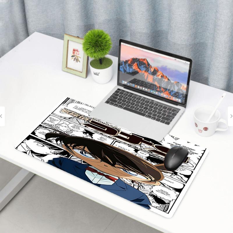 Detective Conan Druck Mauspads, Anti-Rutsch Schreibtisch Tastaturmatte, für PC Laptop Gaming Arbeiten Tägliche Nutzung, Coole Festival Überraschungsgeschenk