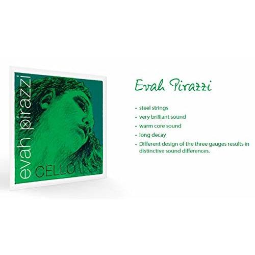 EVAH PIRAZZI Cello String D No. 3322 (Steel/Chrome Steel Wound)