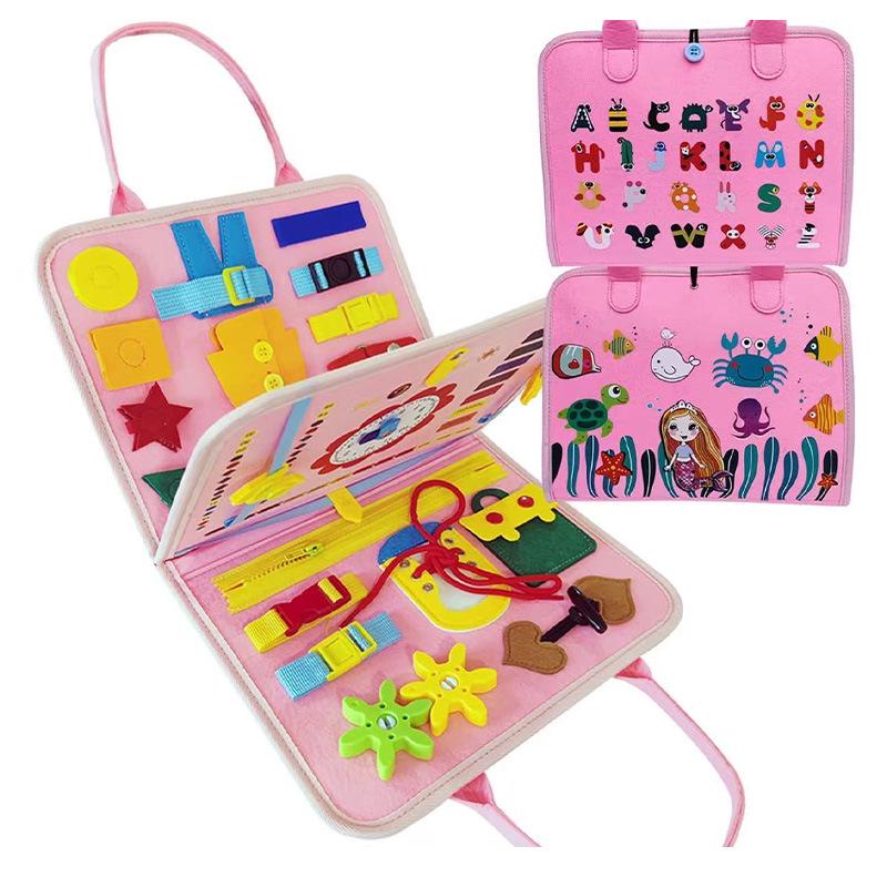 Filz Montessori Busy Board: DIY Lernspielzeug für Kinder - Anzieh- & Lernaktivitäten