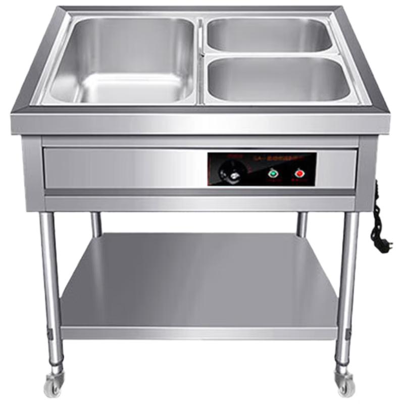 Xilaisheng Commercial Stainless Steel Buffet Food Warmer Body 0.7mm Thick, 15cm Deep Pans