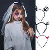 Large Non-slip Costume Accessory Halloween Party Devil Wing Cloth Halloween Hairbands Spider Halloween Headband Women Hair Hoop