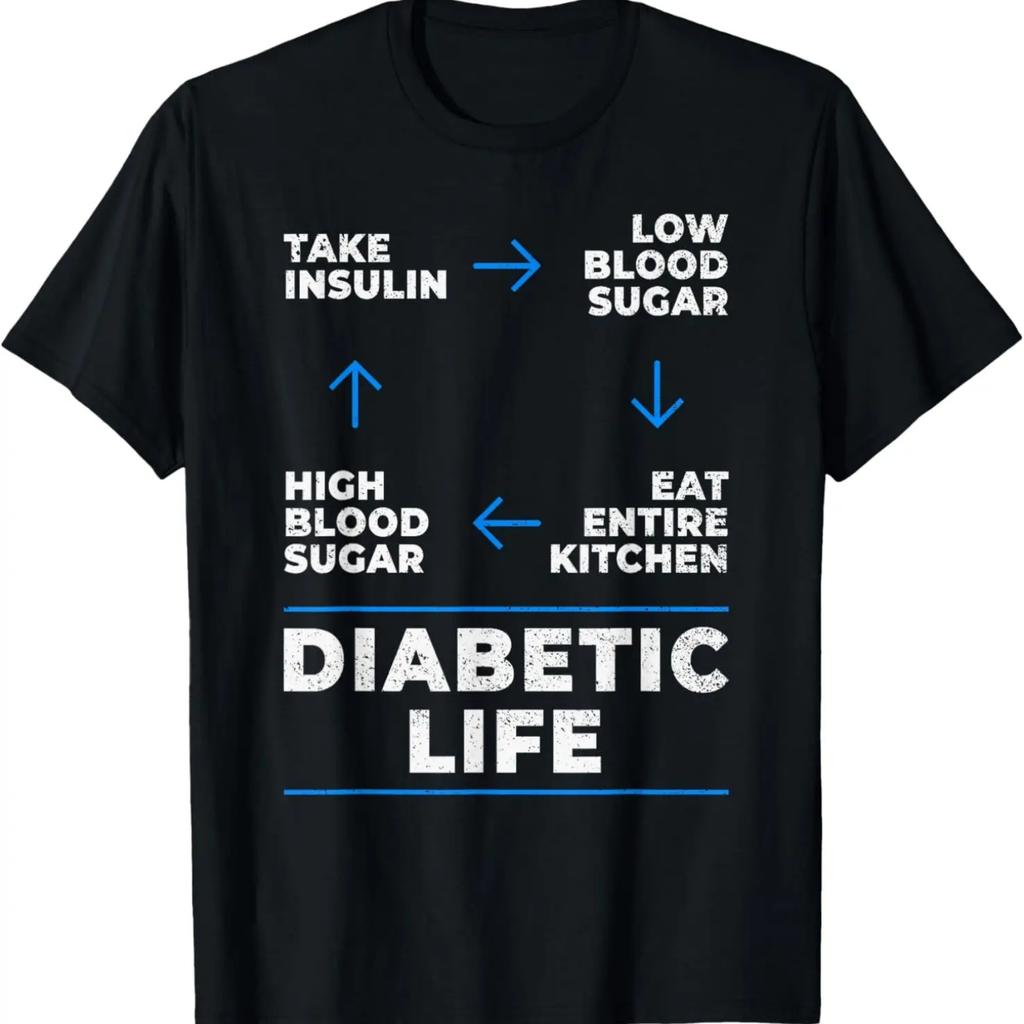 Diabetic Life Cycle Shirt Funny Diabetes Awareness T-Shirt T-Shirt
