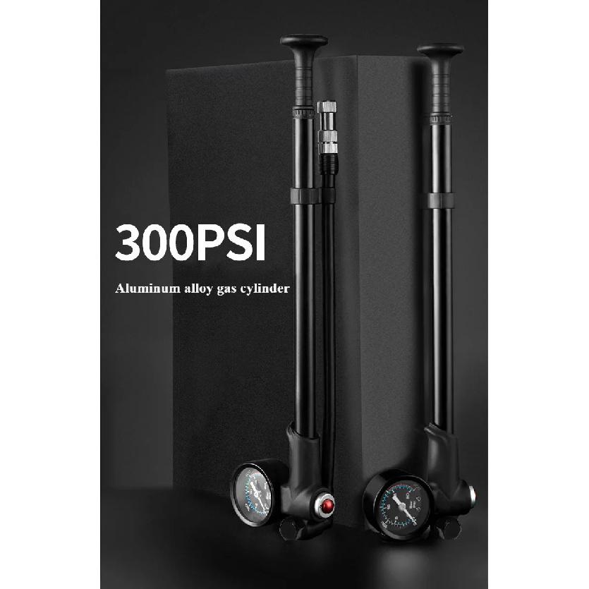 Light Pressure Cylinder Aluminum Alloy Front Fork Pump Rear Shocked Absorber Road Bicycle Inflatable 300PSI Bike Accessories