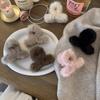 Autumn and Winter Fluff Grab Clip Back of Head Winter Medium Plush Hairpin Temperament Disc Hair Clip Headdress