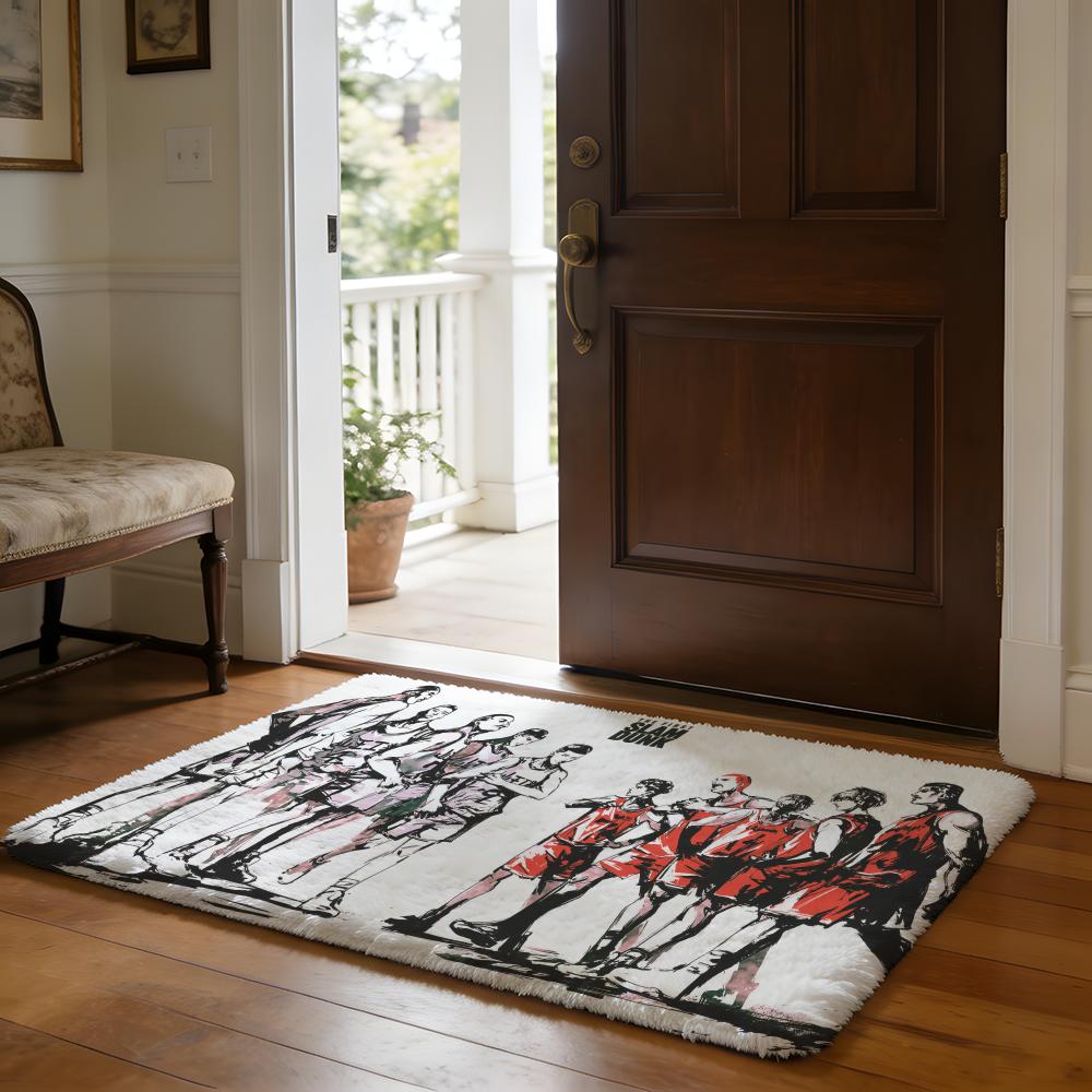 Classic Anime THE FIRST SLAM DUNKS Floor Mat Soft Flannel Absorbent Mat Non-Slip Rug Home Bedroom Bathroom