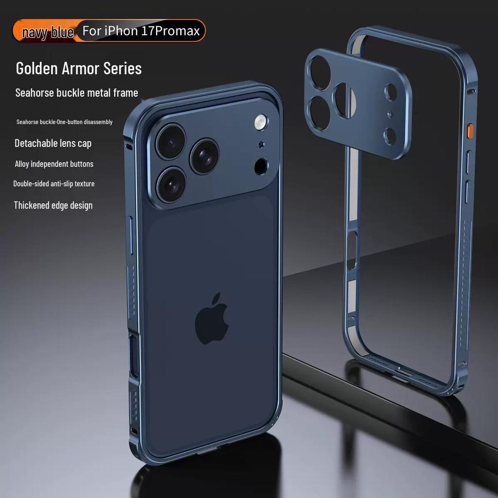 Apple iPhone 15 Pro Max Metallrahmen mit Objektivabdeckung Hülle