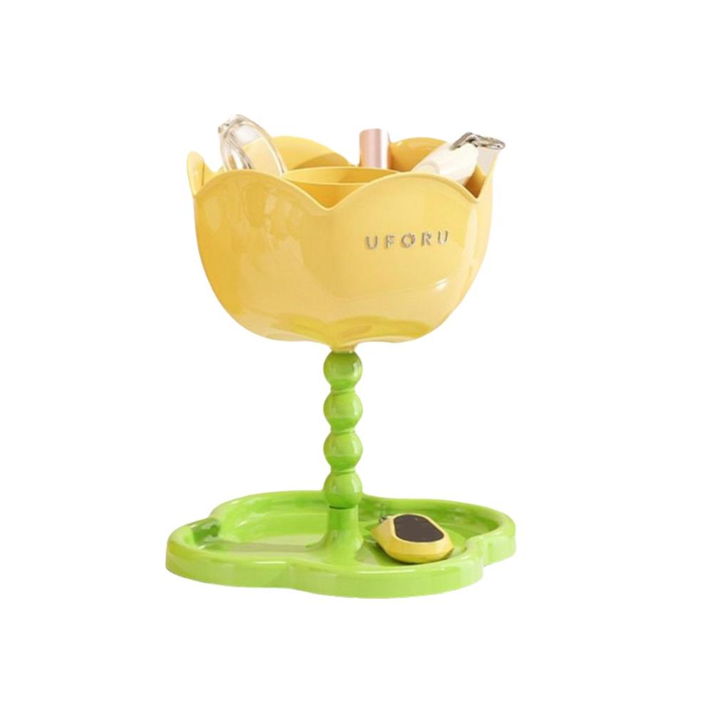 Plastic Flower Shape Storage Rack Space Saving Key Organizer Makeup Brush Storage Box Bedroom