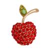 Alloy pearl fruit brooch grape cherry rhinestone oil drop brooch pineapple durian lotus brooch factory direct sales