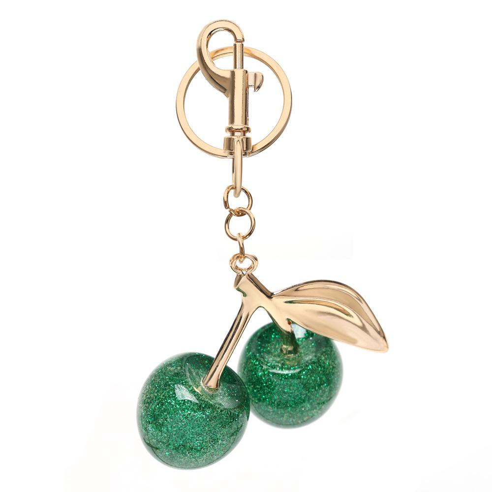 Módní Delicious Červená třešeň Klíčenka Letní Ovoce Třešně Přívěsek Klíčenka Pro ženy Muži Taška na šperky Příslušenství Dárek