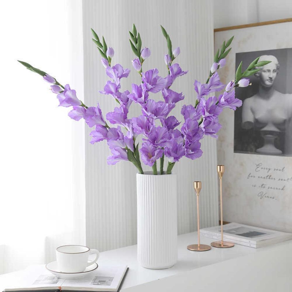 84cm Artificial Gladiolus Branch Real Touch Fake Flowers  Wedding Room Decoration