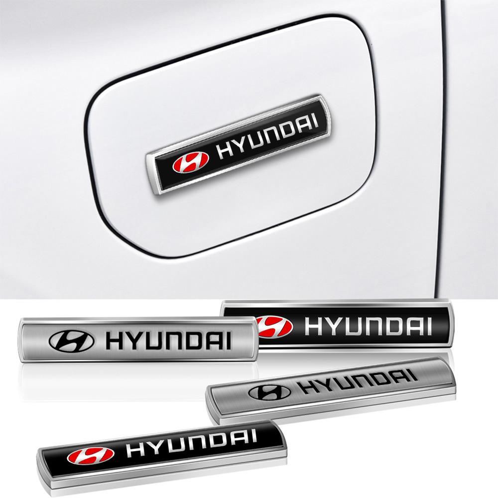 1Pcs Metal Car Badge Side Body Fender Trunk Stickers Auto Decoration Decals Accessories For Hyundai I10 I20 I30 IX20 IX35 Tucson R8