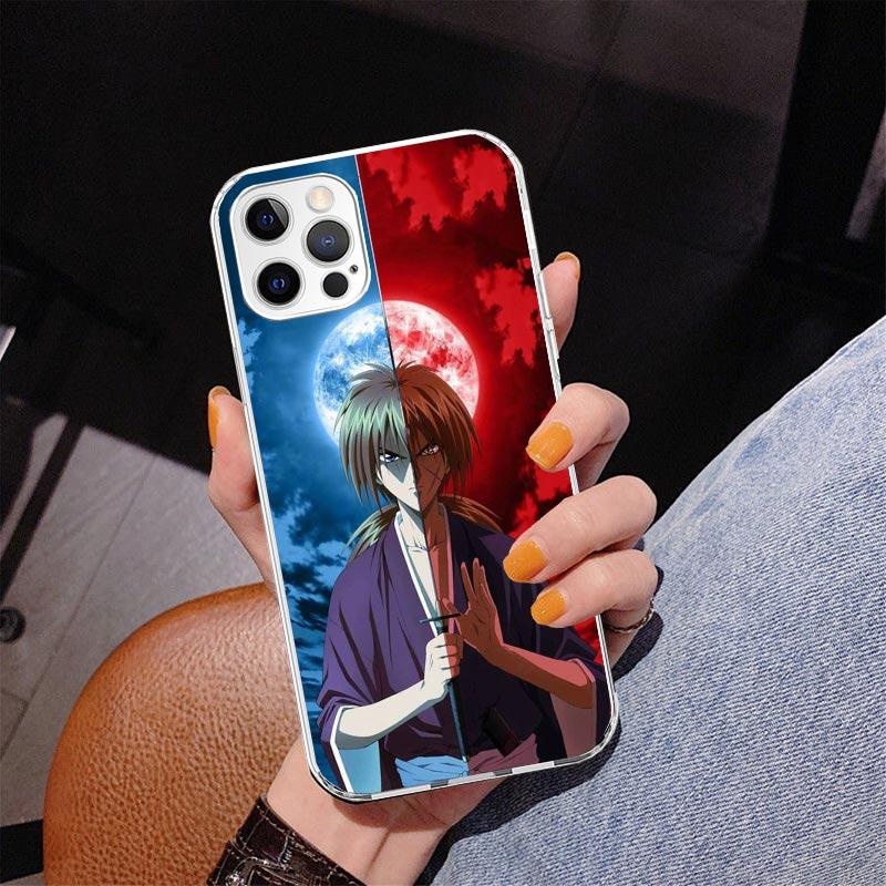 Rurouni Kenshin Anime Handyhülle Für iPhone 17 Air 16 Pro Max 16E 15 + 14 Plus 11 12 13 Mini 7 8 SE Geschenk Druckabdeckung Fundas 17 A