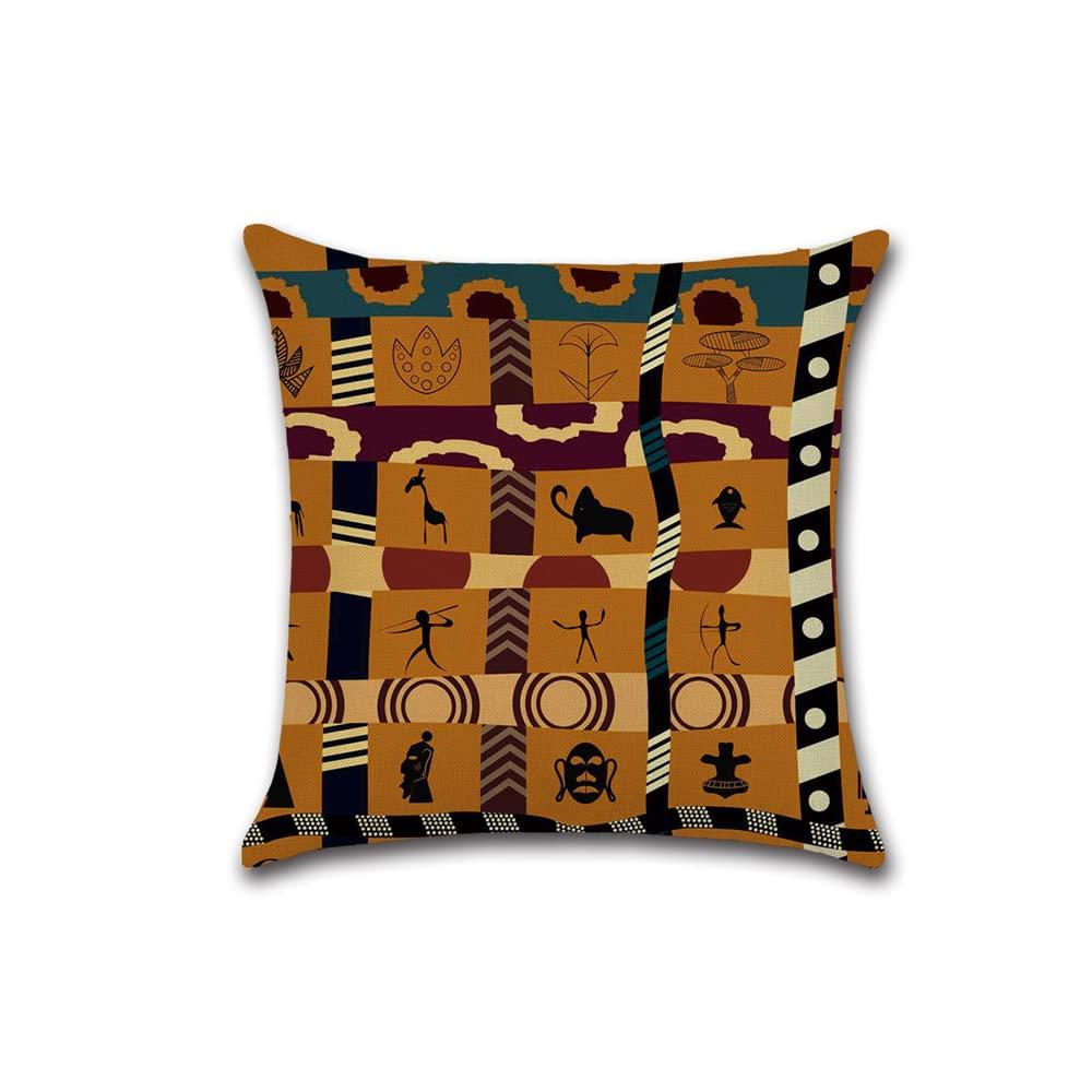 YunJeude Cushion Set of Nordic Geometric Different Zipper Home Car Suitable for All Seasons Covers, 45x45cm, 4, Patterns, Designs, Linen, Flax, Cute,