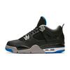 Air 4 Retro BG 'Motorsports Alternate' (Unisex) Black / Game Royal / Matte Silver / White Vintage Basketball Shoes 408452 006